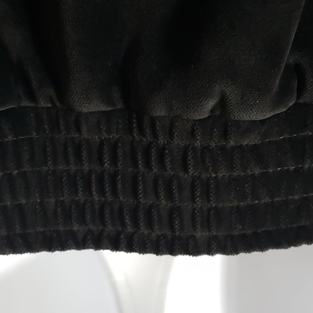SOLD ST.JOHN SPORT Womens Bomber Jacket XS Black Velvet Embroidered Snowflake - Picture 9 of 12